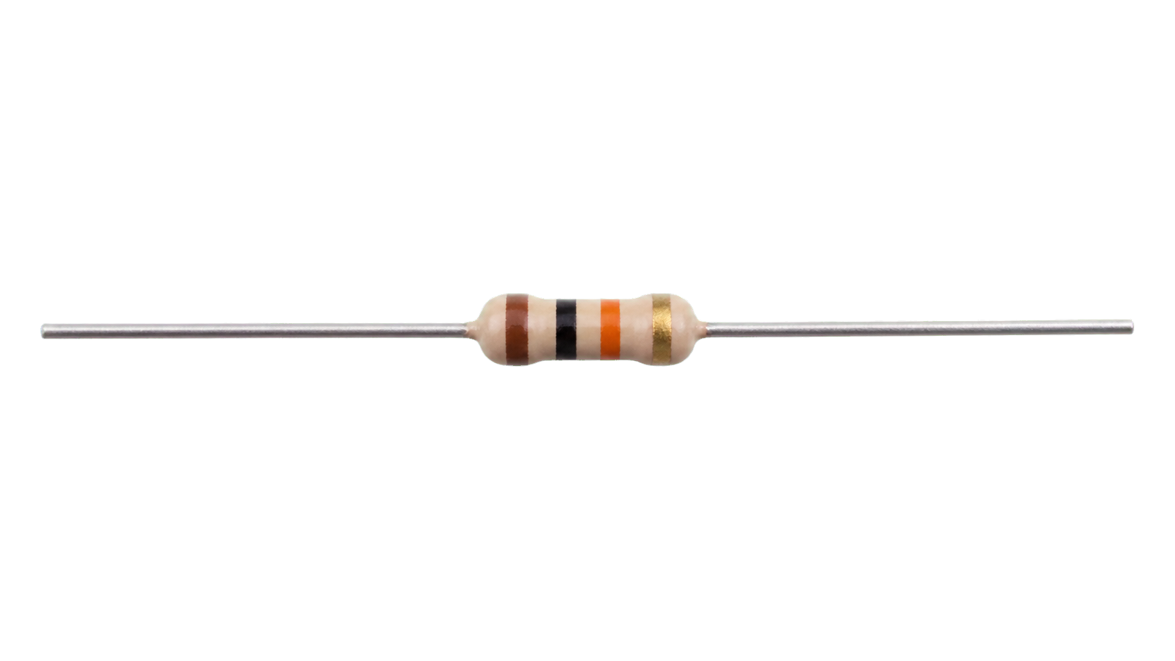 10kΩ axial through-hole resistor