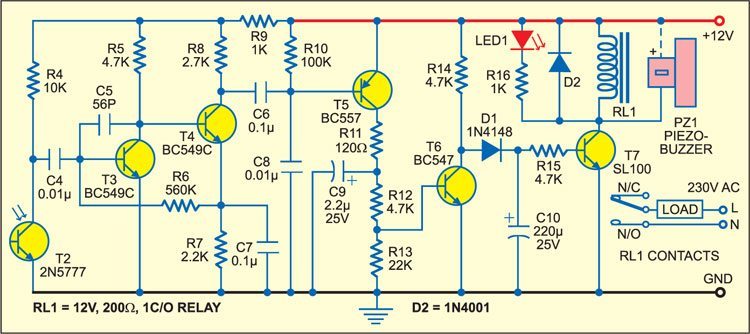 Long-range Burglar Alarm Using Laser Torch - source illustration from page 376