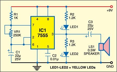 Clock Tick-Tock Sound Generator and LED Pendulum - source illustration from page 75