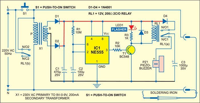 Automatic Soldering Iron Switch - source illustration from page 441
