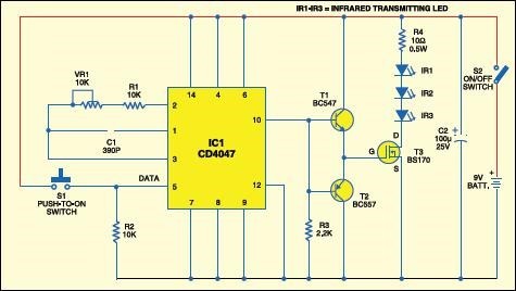 Long-Range IR Transmitter - source illustration from page 554 Long-Range IR Transmitter - source illustration from page 554