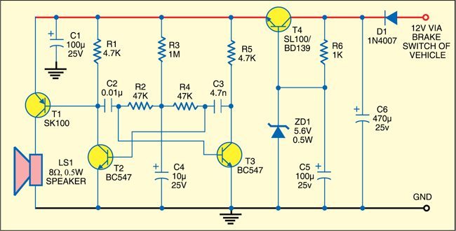 Car Reverse Horn - source illustration from page 312