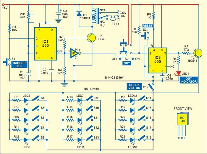 Doorbell-Cum-Visitor Indicator - source illustration from page 121
