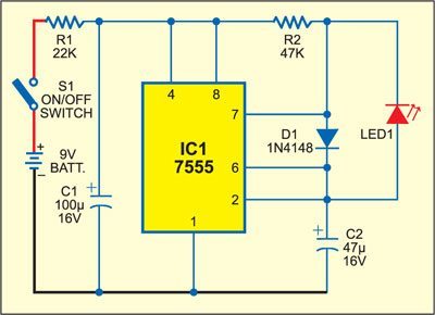 Flashing LED Light - source illustration from page 440