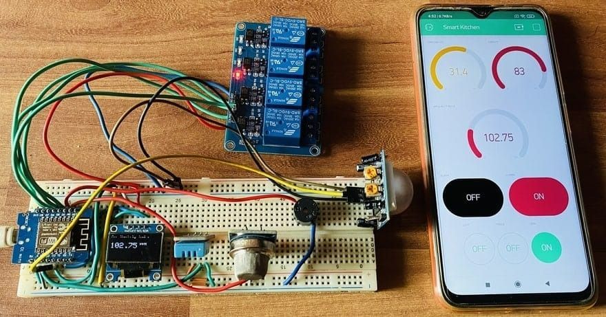 Figure: IoT Based Smart Kitchen Automation & Monitoring with ESP8266