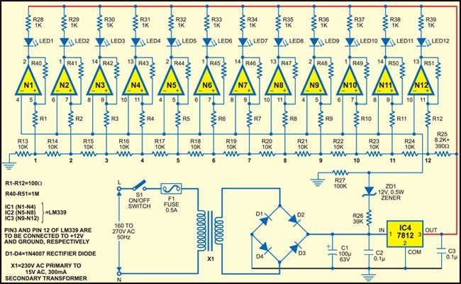 Visual AC Mains Voltage Indicator - source illustration from page 294