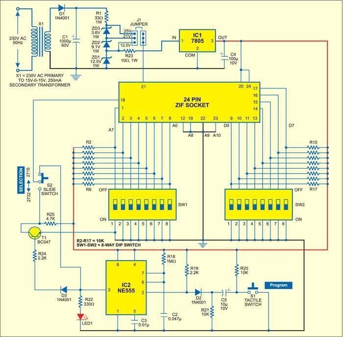 Manual EPROM Programmer - source illustration from page 507
