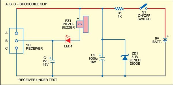 IR Receiver Module Tester - source illustration from page 142