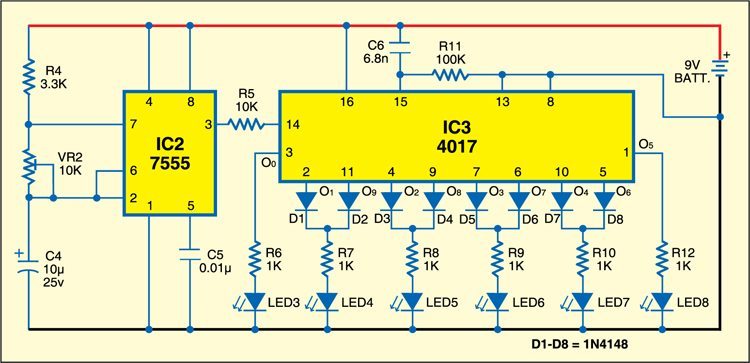 Clock Tick-Tock Sound Generator & LED Pendulum - source illustration from page 252
