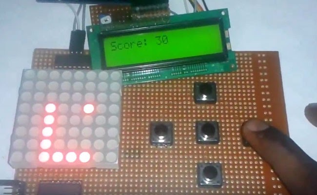 Figure. Prototype of Arduino Snake Game Project