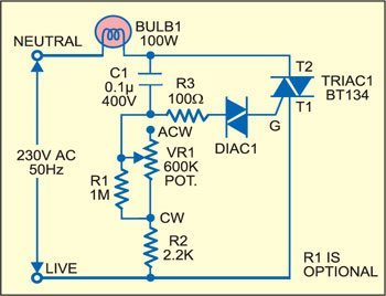 Light Dimmer that Doubles as Voltmeter - source illustration from page 113 Light Dimmer that Doubles as Voltmeter - source illustration from page 113