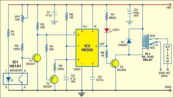 Optical Smoke Detector - source illustration from page 537