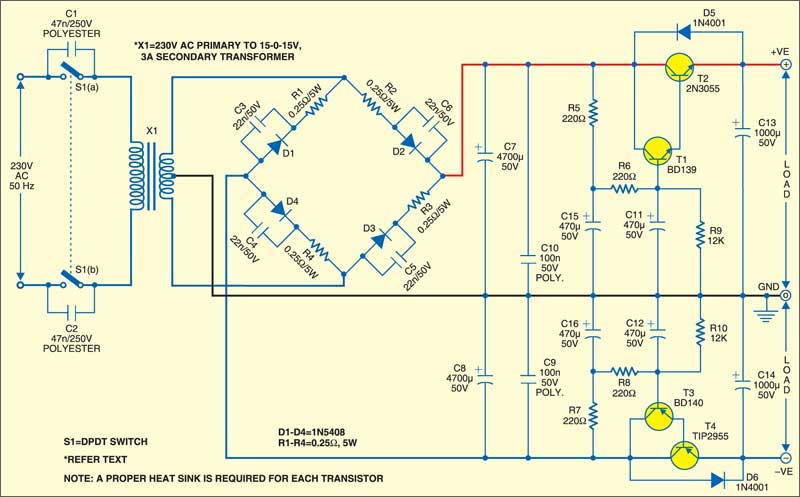 Capacitance-Multiplier Power Supply - source illustration from page 538