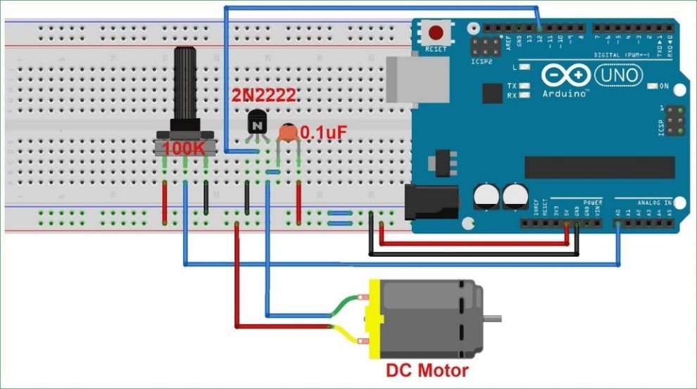 DC Motor Speed Control using Arduino and Potentiometer - source illustration from page 815