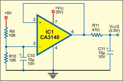 which is configured as a divide-by-5 counter by means of resistor R1. IC1 is now which is configured as a divide-by-5 counter by means of resistor R1. IC1 is now