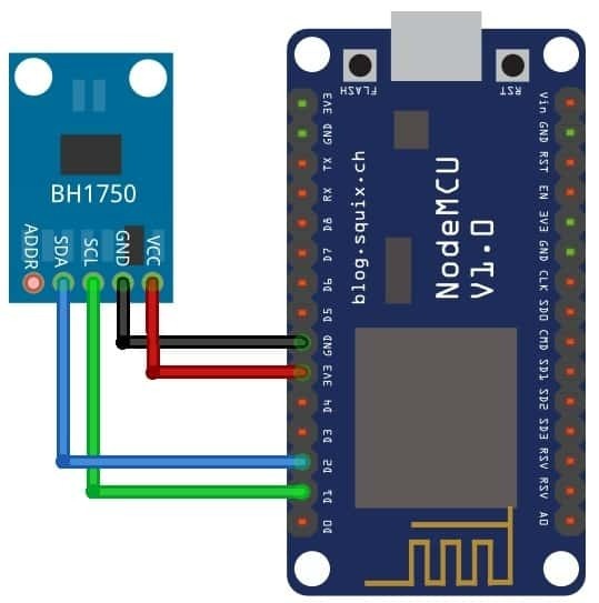 IoT ESP8266 Lux Meter using BH1750 Light Sensor & Blynk - source illustration from page 1174