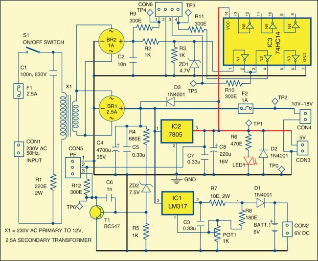 Multifunction Power Supply - source illustration from page 210