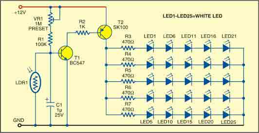 Twi-light using white LEDs - source illustration from page 477