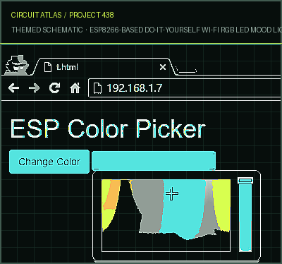 Circuit Atlas themed schematic for ESP8266-Based Do-It-Yourself Wi-Fi RGB LED Mood Light for $10 (Step by Step)
