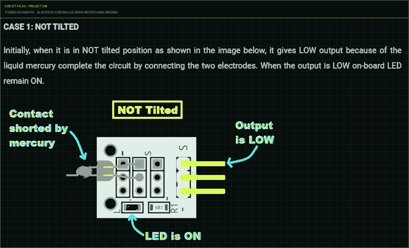 Circuit Atlas themed schematic for Bluetooth Controlled Servo Motor using Arduino