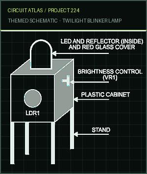 Circuit Atlas themed schematic for Twilight blinker lamp