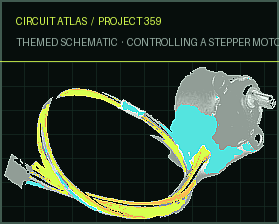 Circuit Atlas themed schematic for Controlling a Stepper Motor using Potentiometer with Arduino