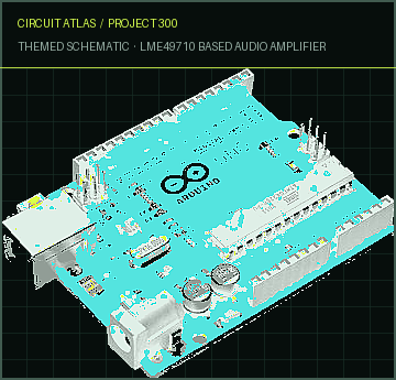 Circuit Atlas themed schematic for LME49710 Based Audio Amplifier