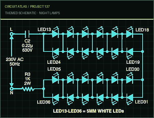 Circuit Atlas themed schematic for Night Lamps Circuit Atlas themed schematic for Night Lamps
