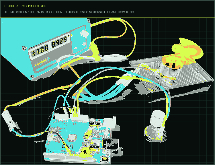 Circuit Atlas themed schematic for An introduction to Brushless DC Motors (BLDC) and how to control them on an Arduino