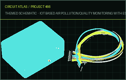 Circuit Atlas themed schematic for IoT Based Air Pollution/Quality Monitoring with ESP8266