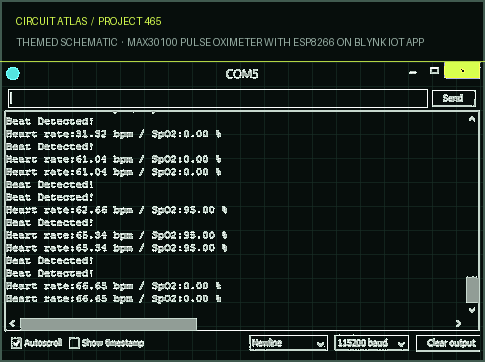 Circuit Atlas themed schematic for MAX30100 Pulse Oximeter with ESP8266 on Blynk IoT App Circuit Atlas themed schematic for MAX30100 Pulse Oximeter with ESP8266 on Blynk IoT App