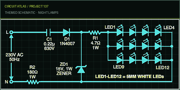 Circuit Atlas themed schematic for Night Lamps Circuit Atlas themed schematic for Night Lamps