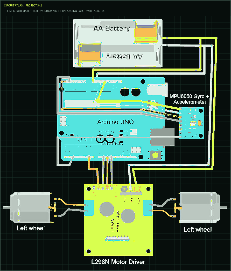 Circuit Atlas themed schematic for Build your own self-balancing robot with Arduino Circuit Atlas themed schematic for Build your own self-balancing robot with Arduino