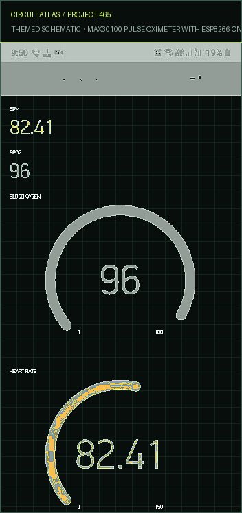Circuit Atlas themed schematic for MAX30100 Pulse Oximeter with ESP8266 on Blynk IoT App Circuit Atlas themed schematic for MAX30100 Pulse Oximeter with ESP8266 on Blynk IoT App
